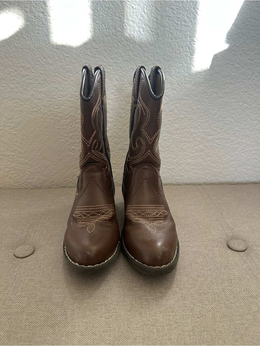 Cat & Jack Brown Kids' Western Pull-On Boots